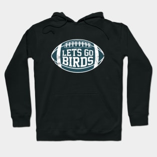 Lets Go Birds Retro Football - Black Hoodie